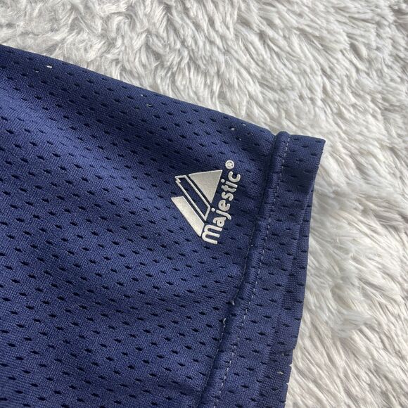 Vintage Atlanta Braves Jersey Mens Extra Large Blue Majestic Mesh USA Made 90s - Picture 9 of 11